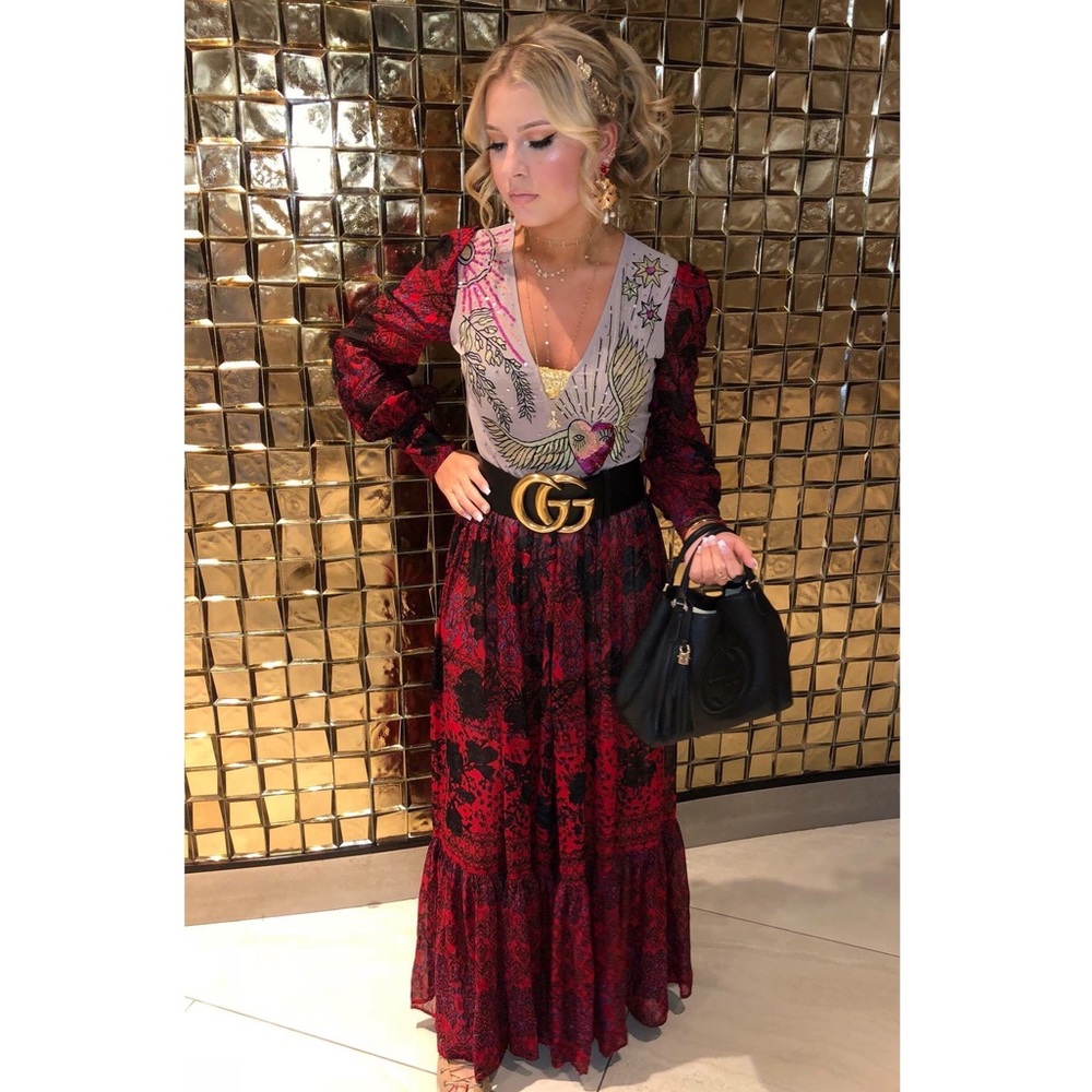 Free People Bali Through the Flowers set skirt top